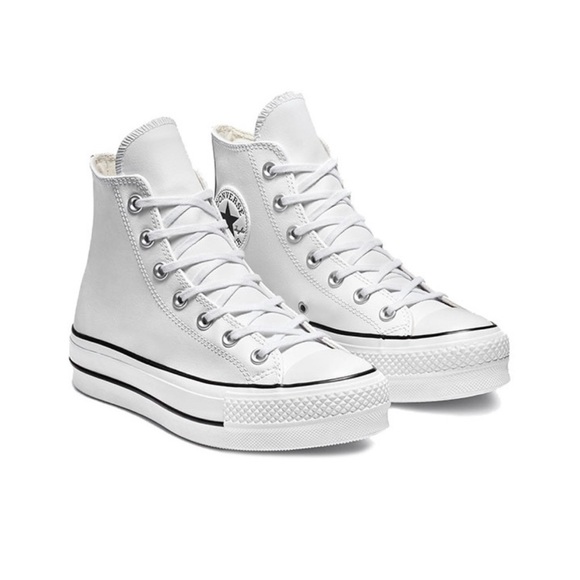 Converse Chuck Taylor All Star Platform Clean Leather High Top - Picture 3 of 8